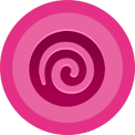 Pequeno símbolo de Ícone em espiral demonstrando confusão.